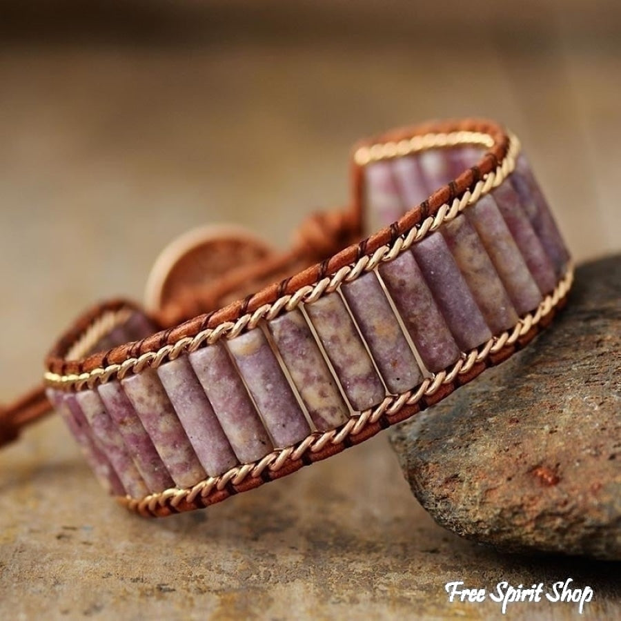 Apatite Bracelet, Beaded Wrap Bracelet, Leather Wrap Bracelet, Gemston –  Crystal Creek Co.