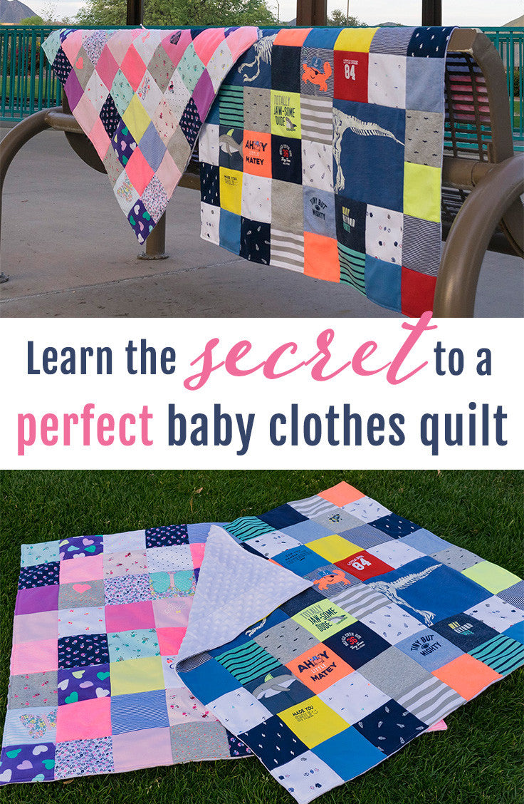 Make your own baby clothes quilt - secrets from a professional baby clothes quilt maker!