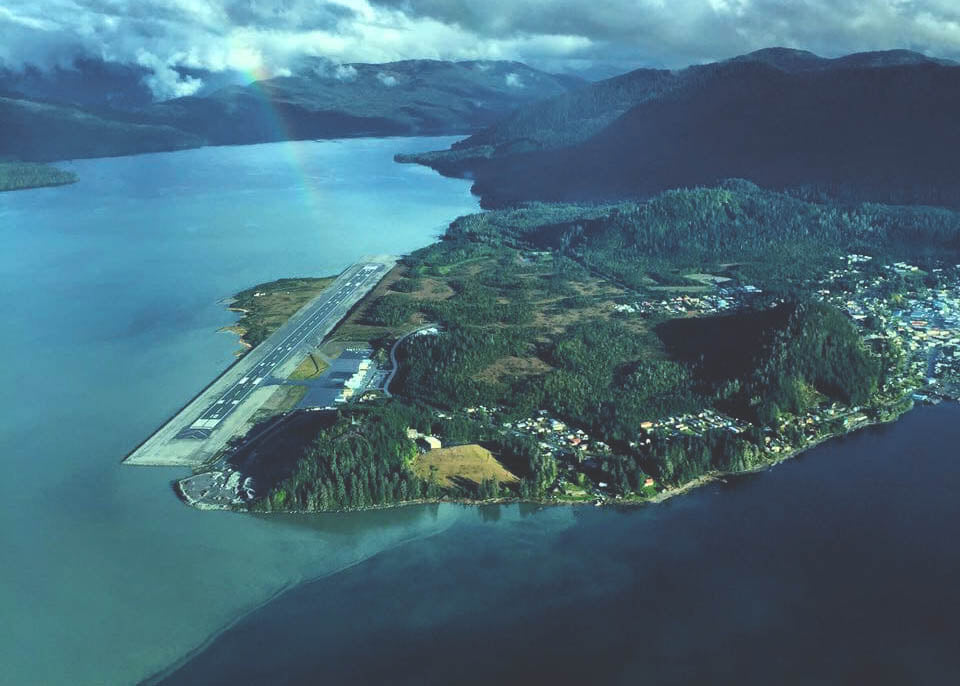 Aerial image of Wrangell, Alaska