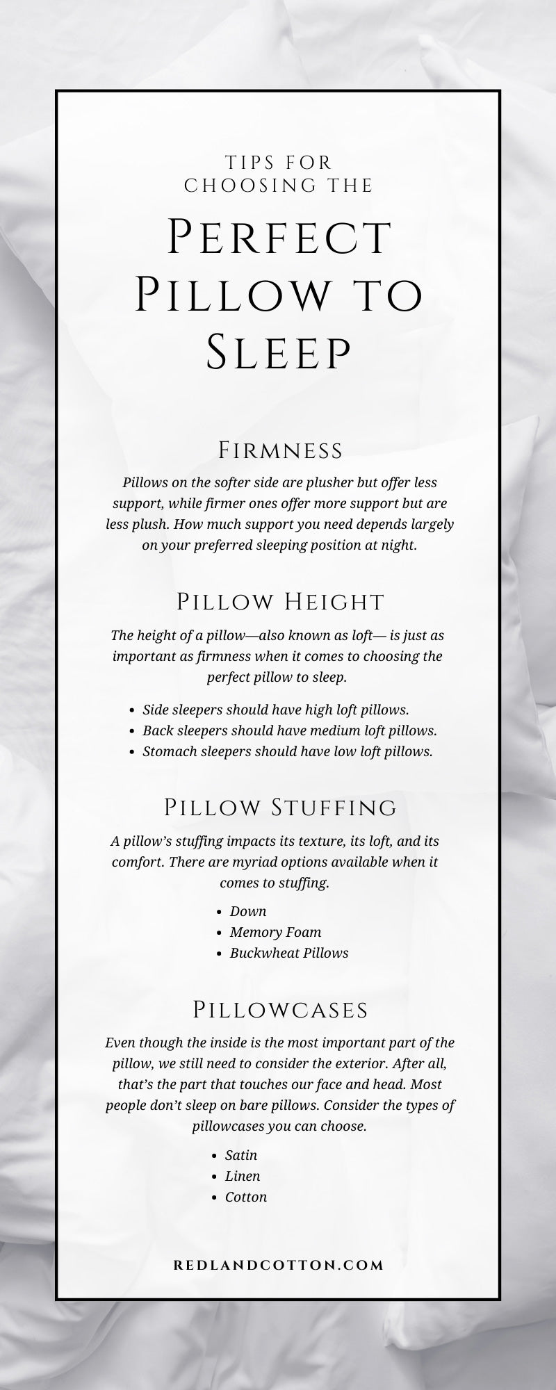 Tips for Choosing the Perfect Pillow to Sleep