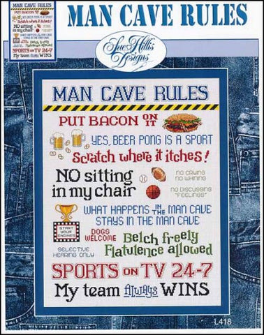 Man Cave Rules Pattern Sandra S Stitch Stash