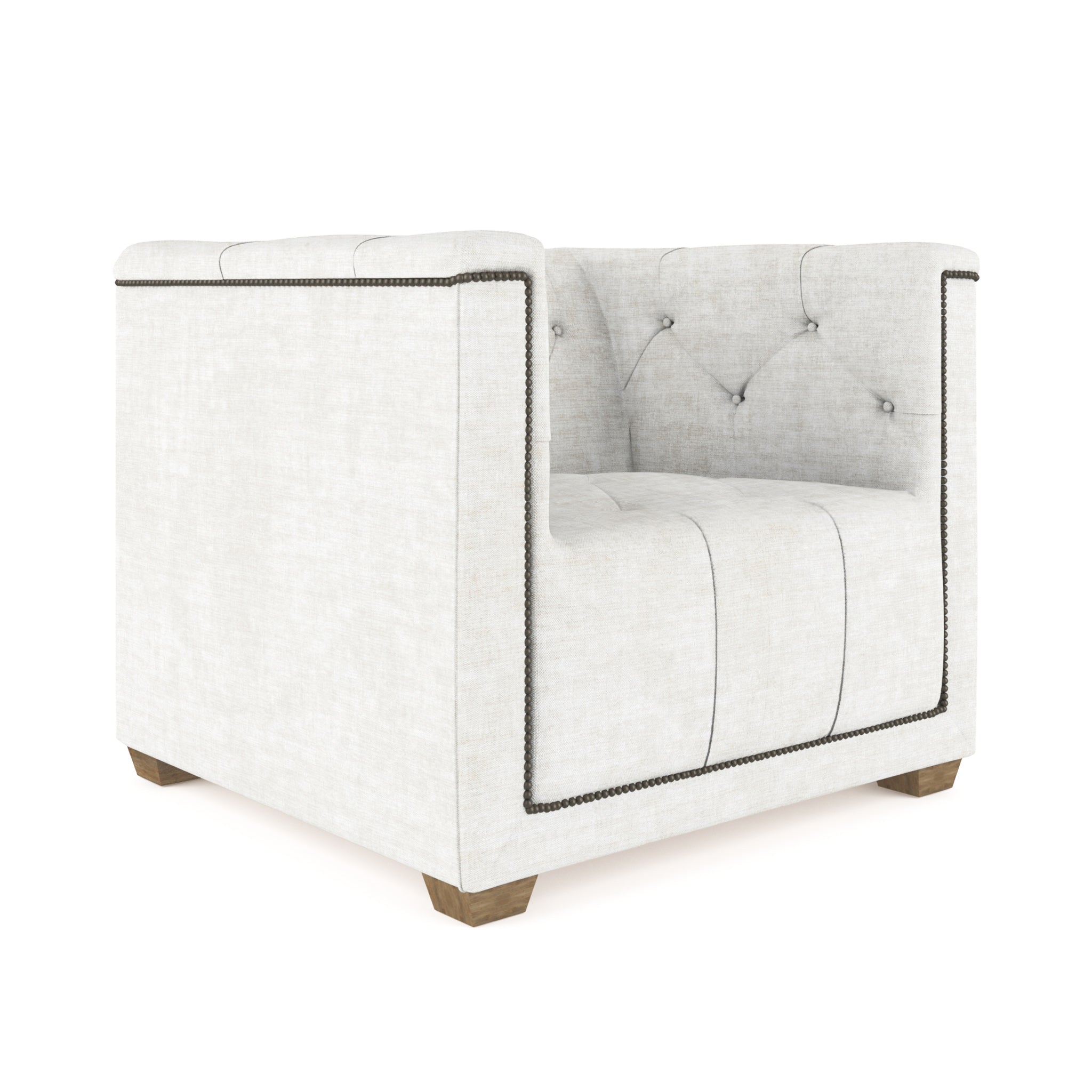 Hudson Chair - Alabaster Crushed Velvet