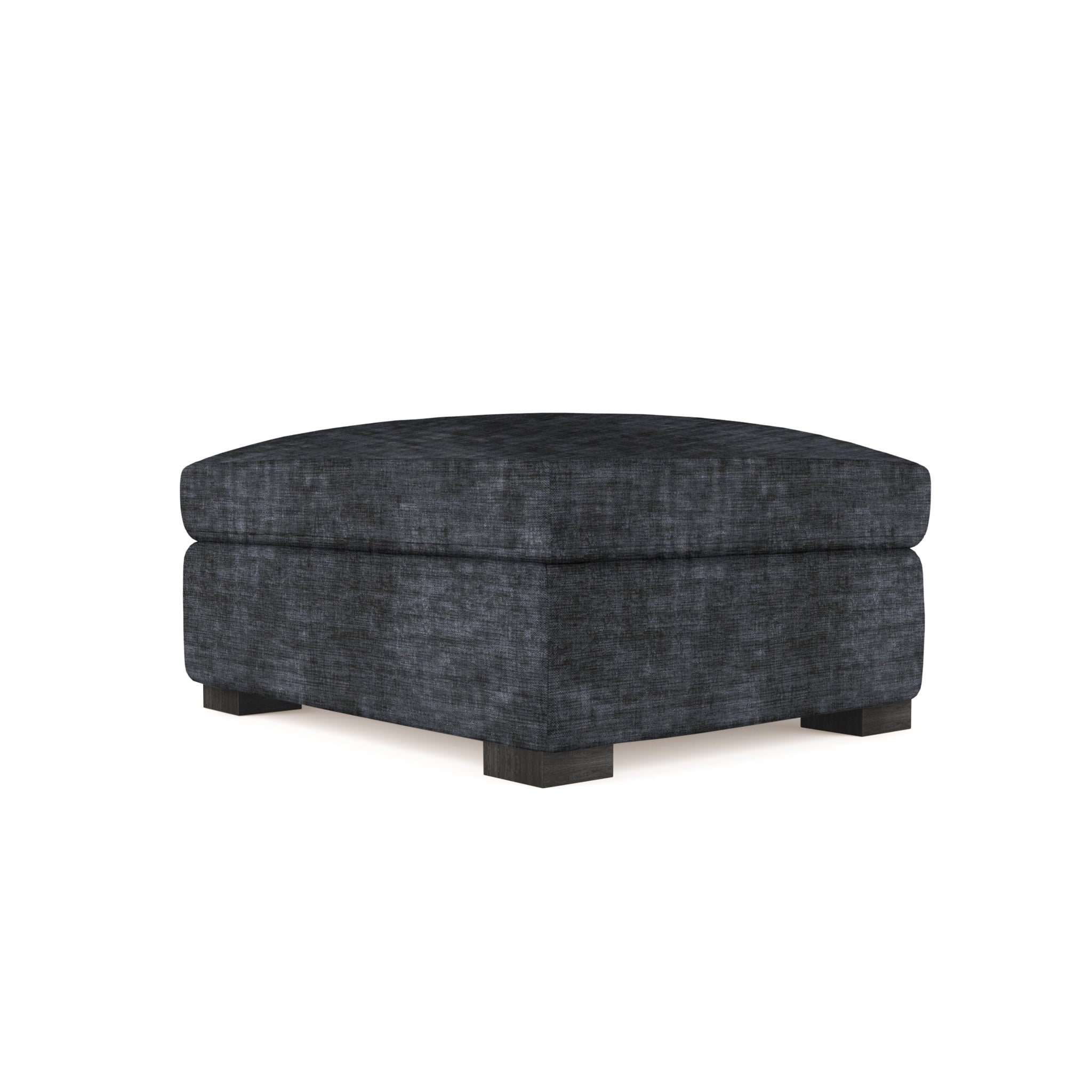 Horatio Ottoman - Graphite Crushed Velvet