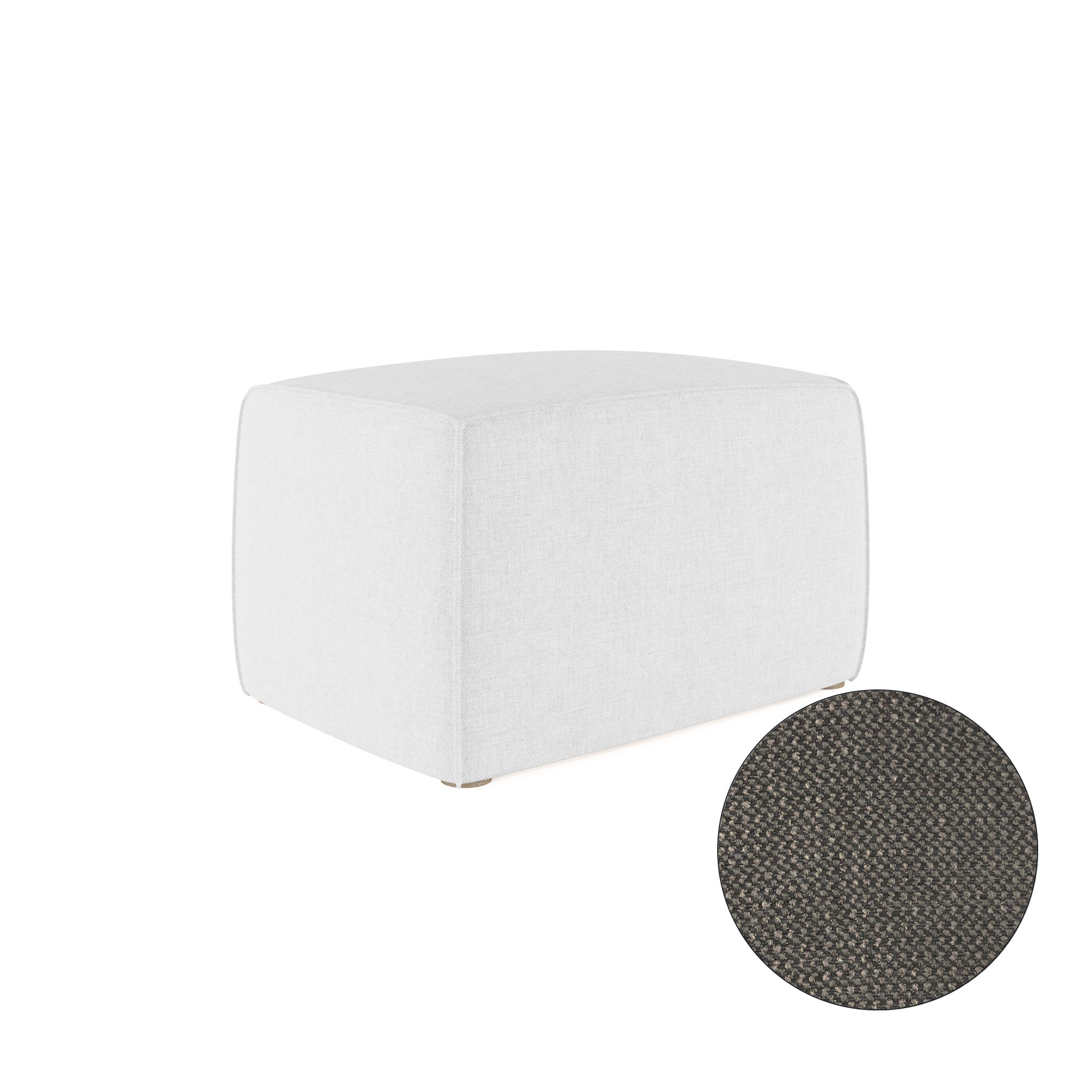 Varick Ottoman - Graphite Basketweave