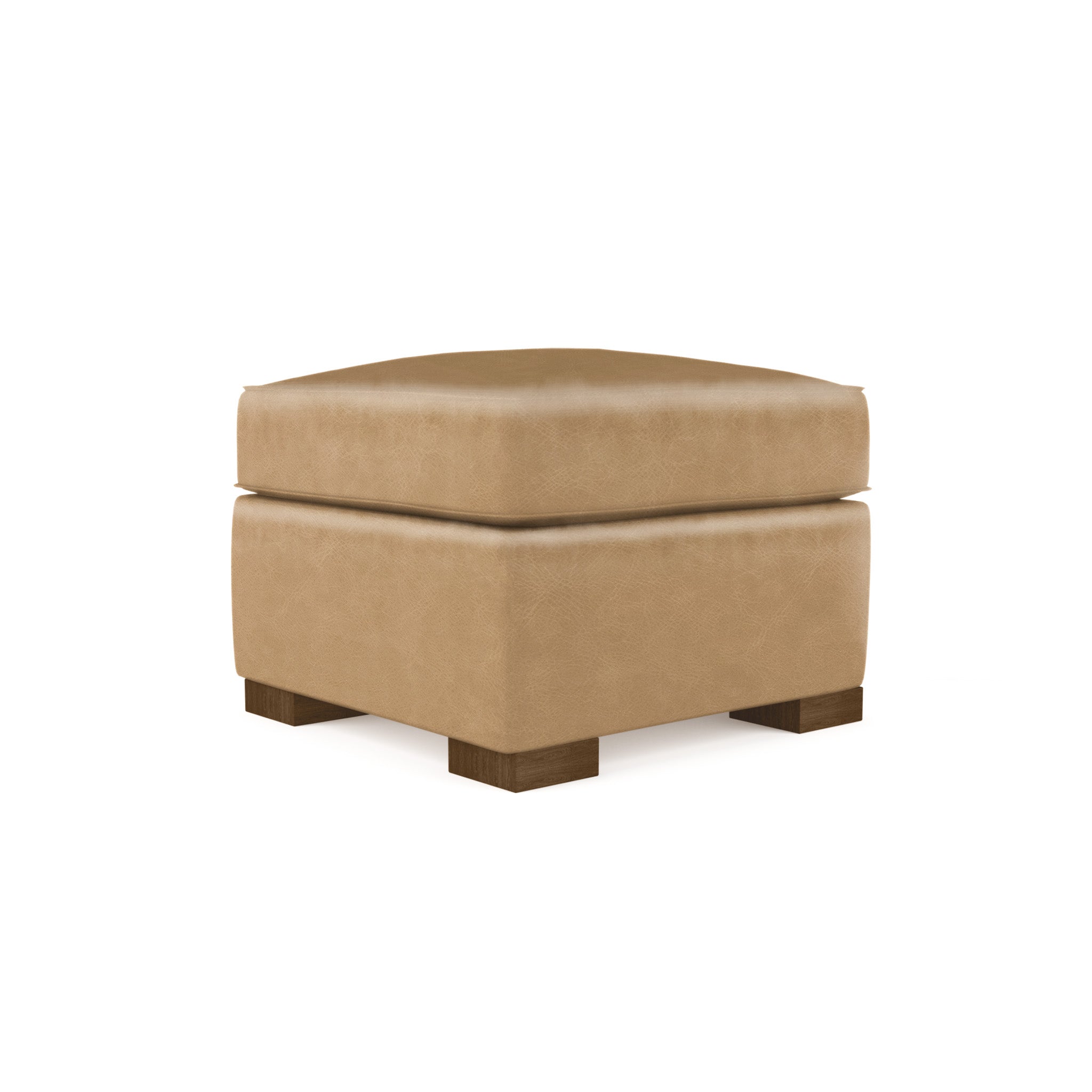 Mercer Ottoman - Marzipan Vintage Leather