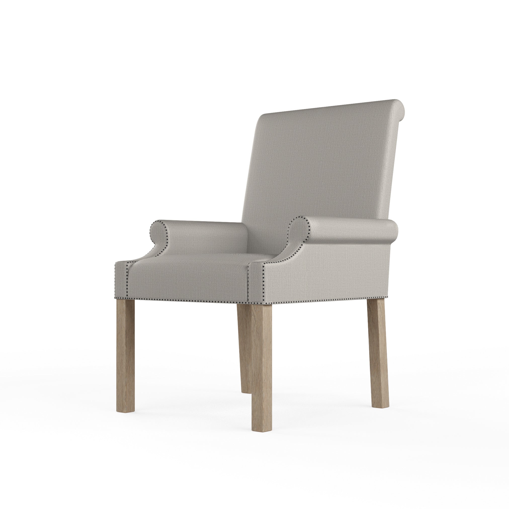 Abigail Dining Chair - Silver Streak Box Weave Linen