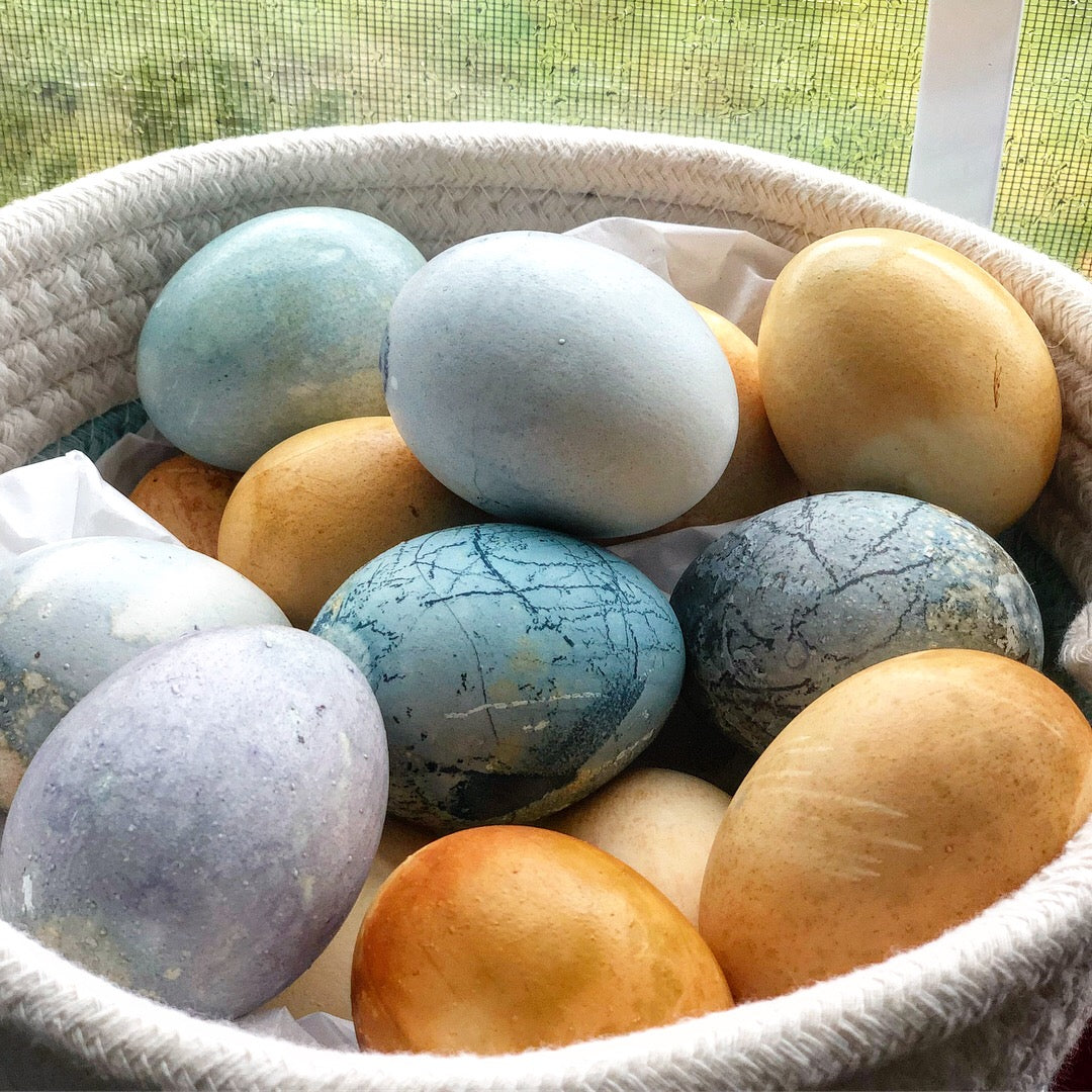 tea dyed easter eggs
