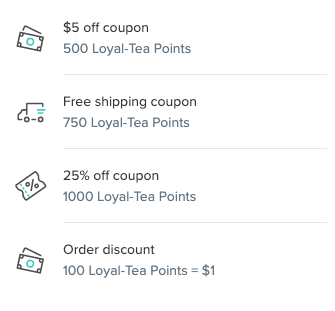 Loyal-Tea Rewards Redeem