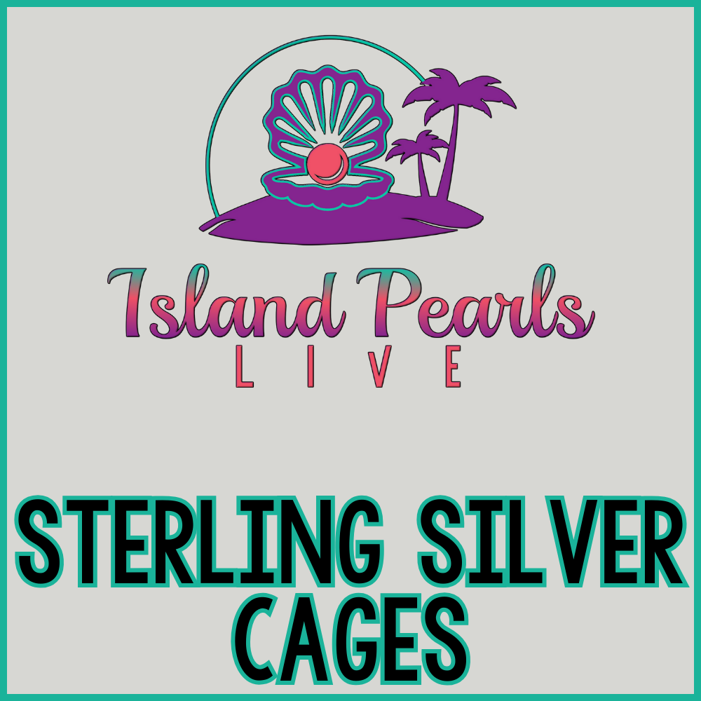 Sterling Pearl Cage Necklace