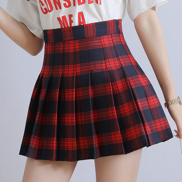 Student Grid Pleated Tennis Skirt AD1297 – Andester