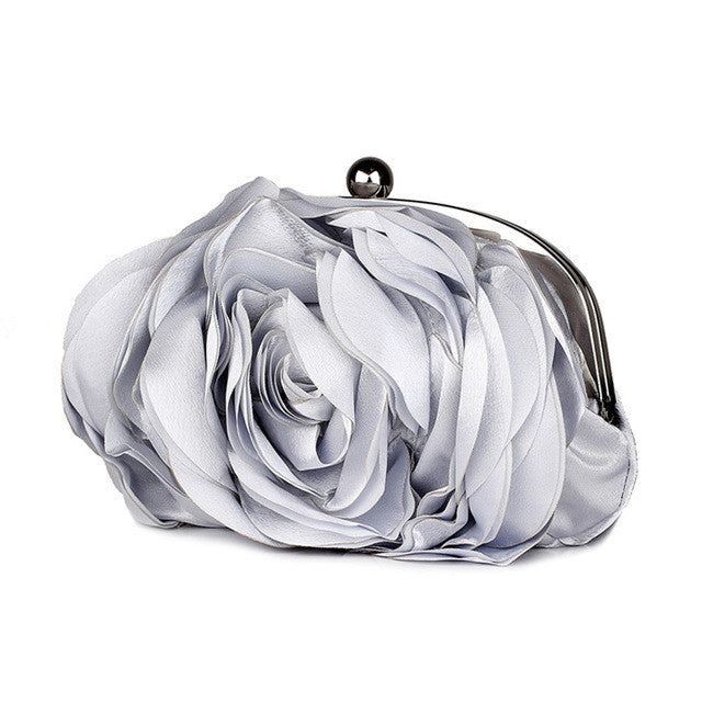 white evening bag wedding