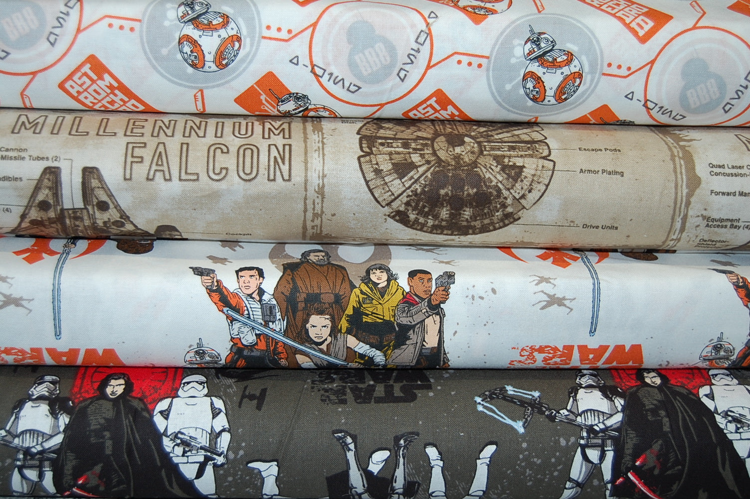 Star Wars The Last Jedi - Resistance Characters PANEL from Camelot Fabrics