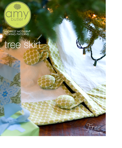 Fabric Shack Amy Butler Christmas Tree Skirt Free Sewing Pattern