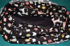 Fabric Shack Sewing Quilting Sew Fat Quarter Quilt Cotton Cat Bed Bag Cosy Fleece Antipill Riley Blake Meow Kitty Pussy Puss Comfy