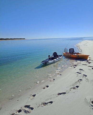 ocean kayak on less wavy day