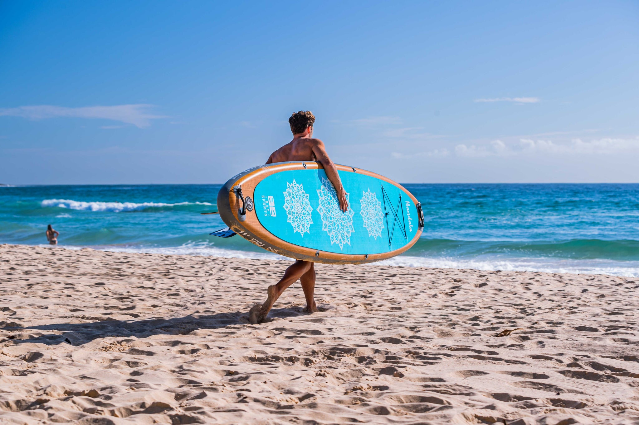 Mandala 11'0 Inflatable Stand Up Paddle Board on Beach