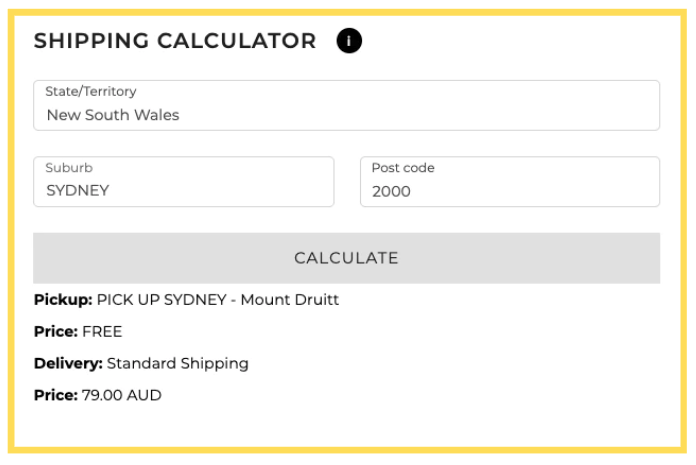 Bay Sports Shipping Pricing Schedule JAN24