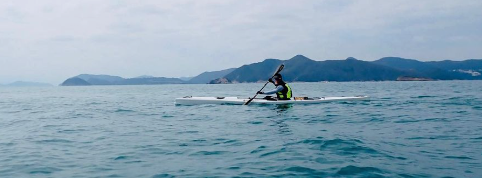 Downwind Surf Ski on water in white Bay Sports