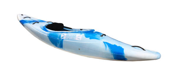 Blue and white gladiator kayak