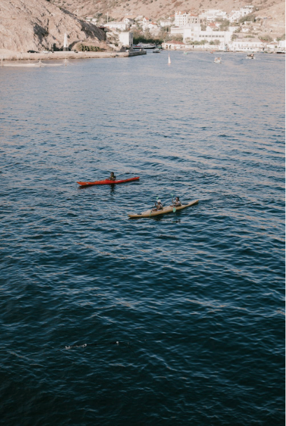 Kayaks on murray river