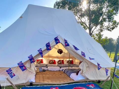 Bay Sports Emperor Bell Canvas Tent Sleeping Configuration