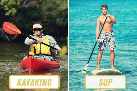 Difference between kayaking and sup