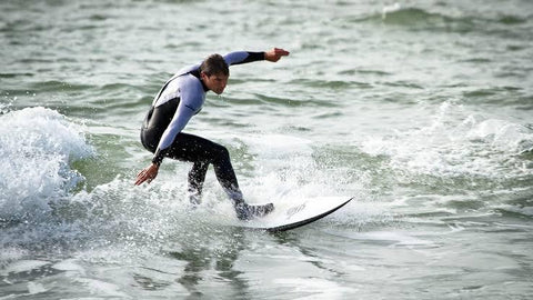 A person surfing