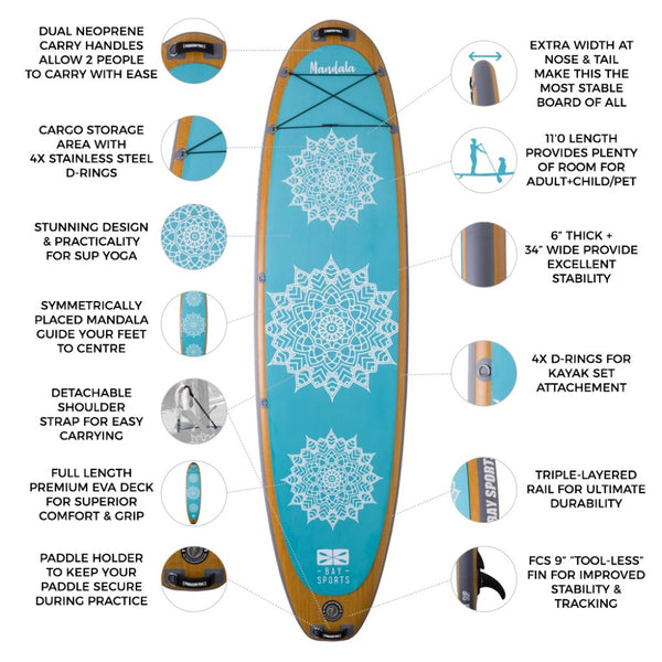 bay sports mandala yoga sup