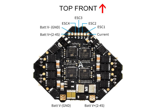 F4 Brushless Flight Controller and ESC V2.0 (BLHeli_32)