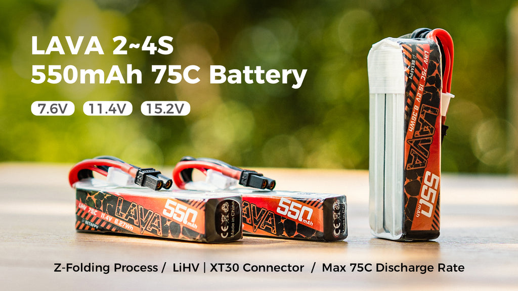 LAVA 2S/3S/4S 550mAh 75C Battery (2PCS) – BETAFPV Hobby