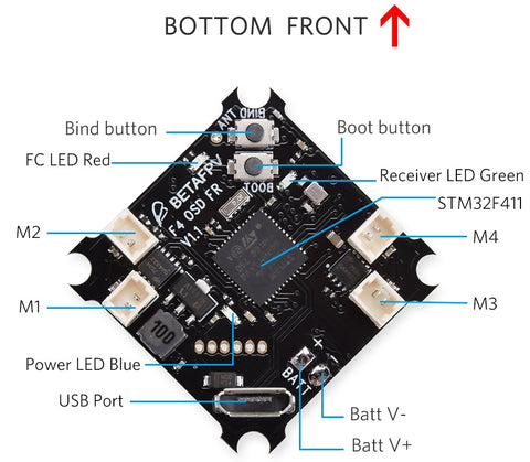 F4 Brushed Flight Controller (Frsky Rx / No RX)