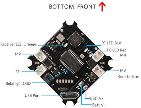 F4 Brushed Flight Controller (DSMX Rx + OSD)