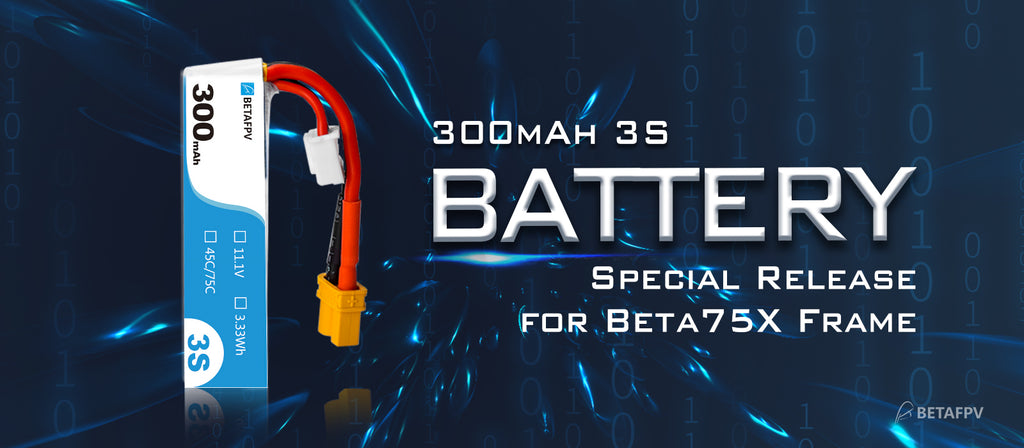 2S 300mAh 45C LiPo Battery with XT30 Connector (2pcs)