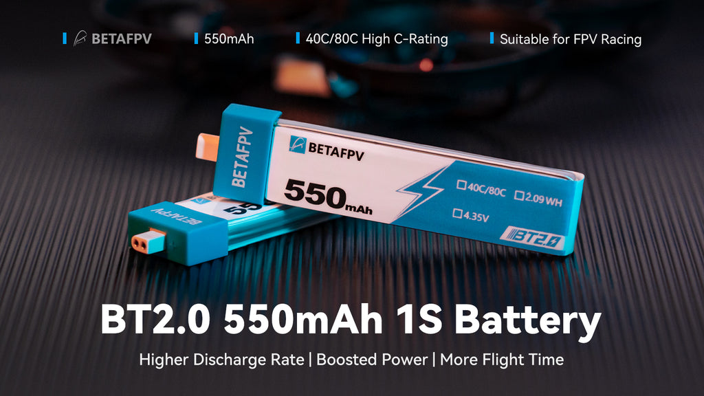 Bt2.0 300mah 1s Lipo Battery, Betafpv Bt2.0 450mah 1s 30c