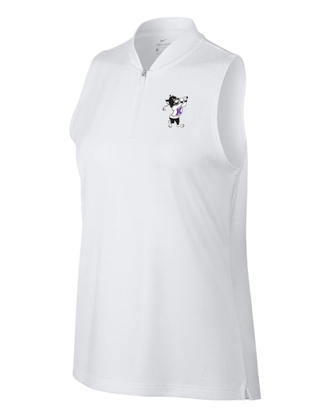 NIKE Women's Dri-Fit Blade Sleeveless Polo (White) – CattyShack Golf