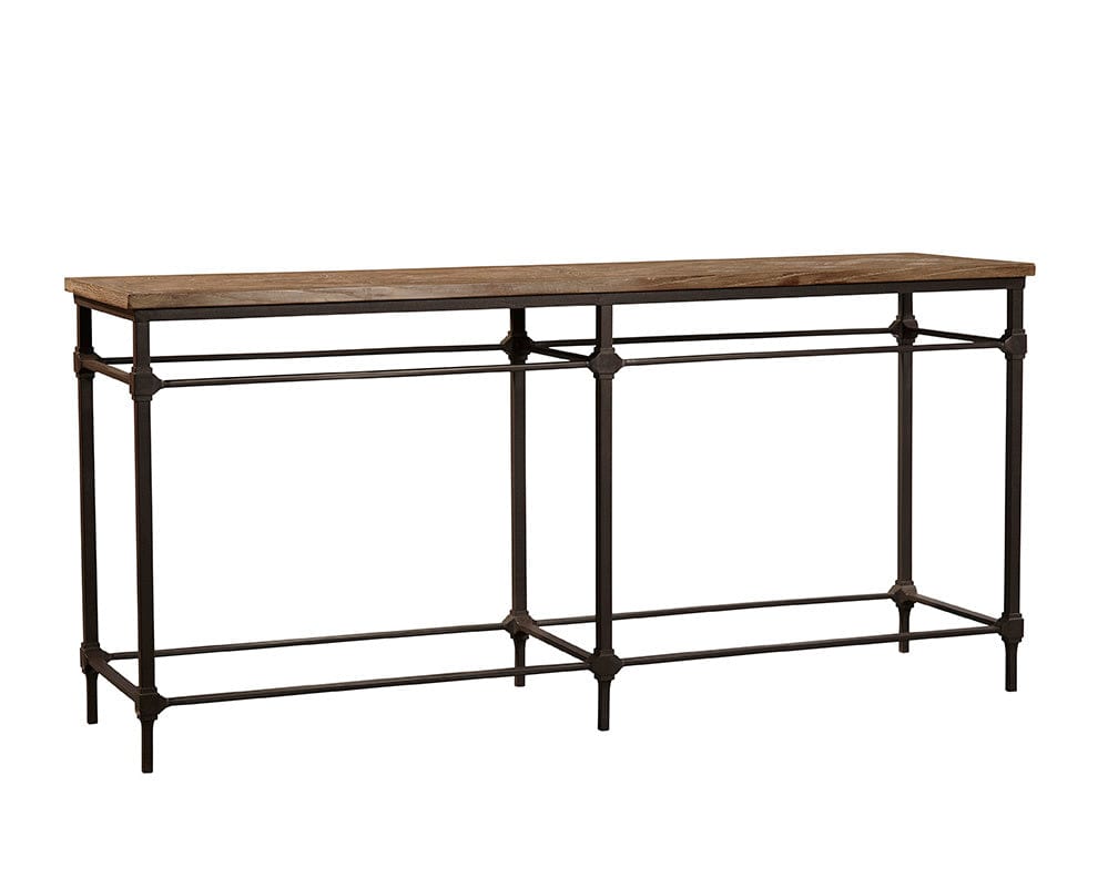 Iron and Elm Top Console Table