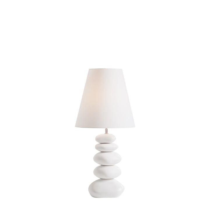 white pebble lamp