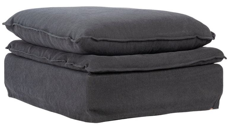 Sectional Sofa in dark grey with double pillow seat cushions – English ...