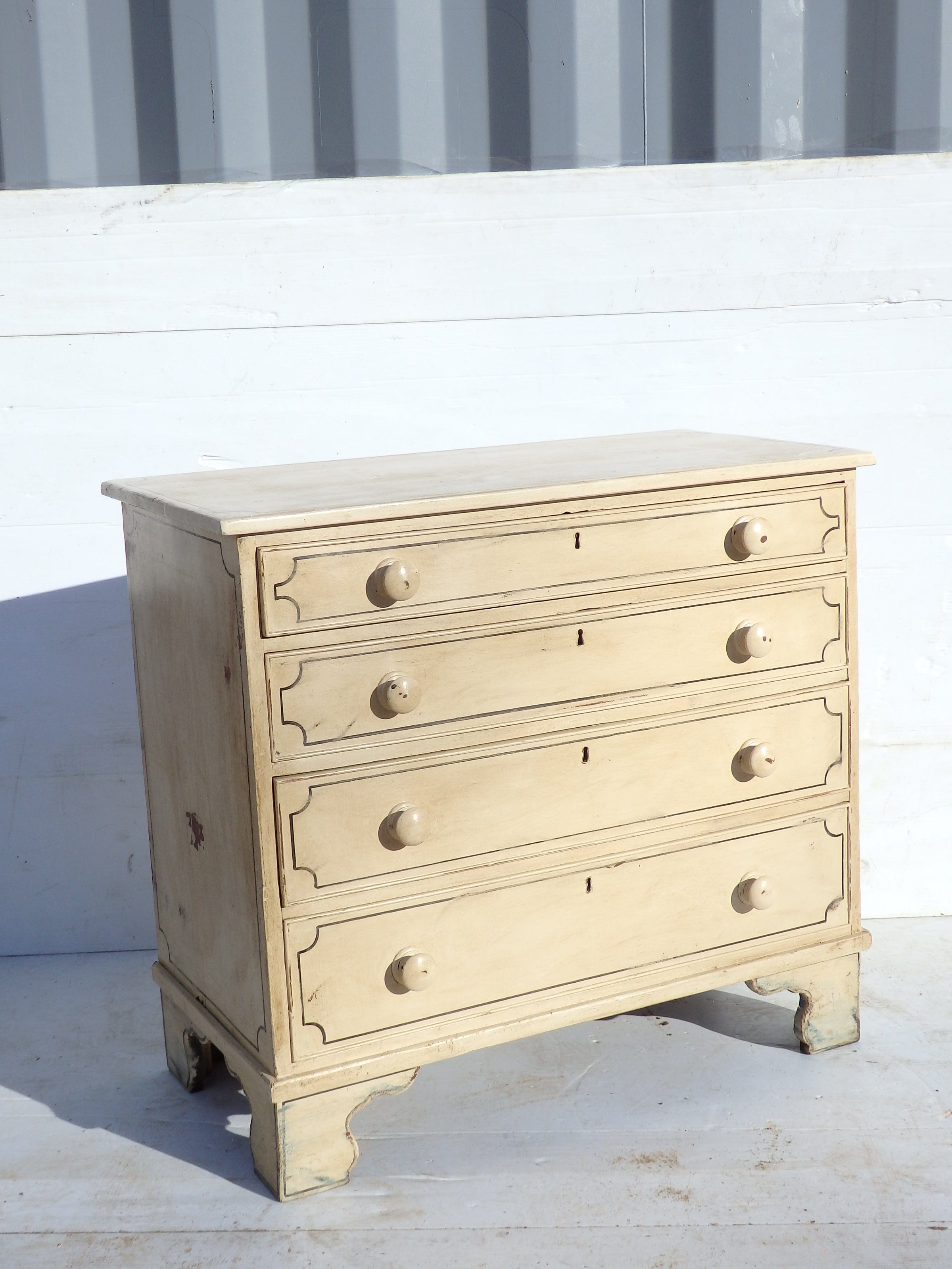 Painted English Antique Chest Of Drawers English Country Home