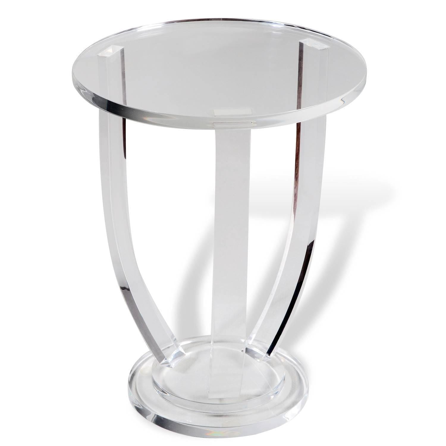 Round Acrylic Side Table English Country Home