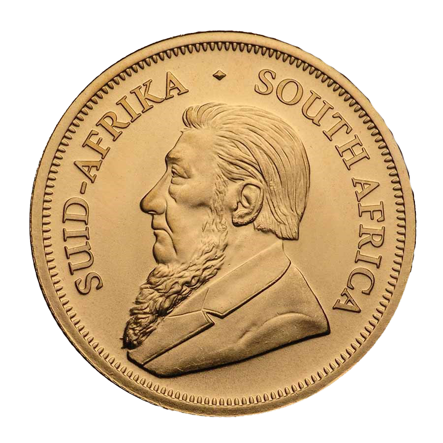 Obverse side of a Gold Krugerrand Coin