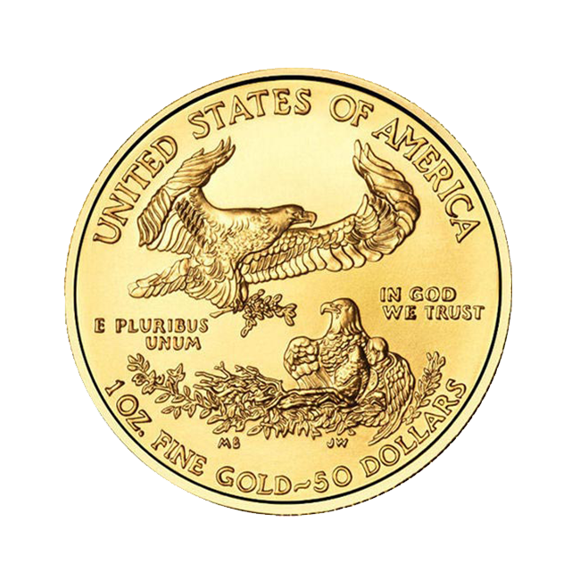 Reverse side of an American Gold Eagle