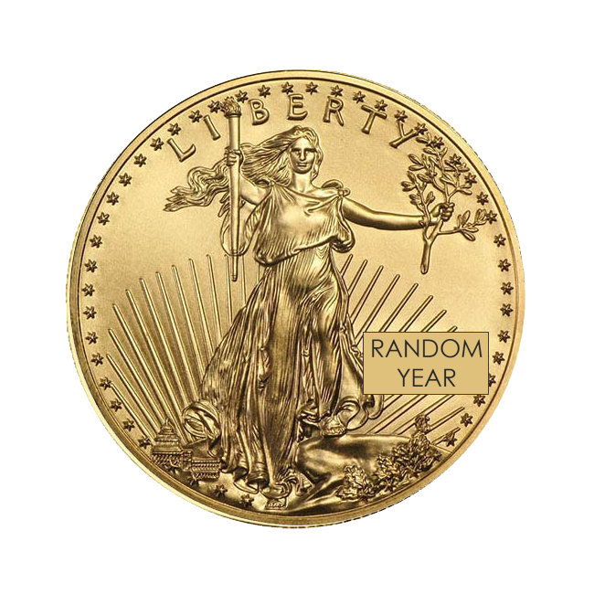 Obverse side of American Gold Eagle Coin