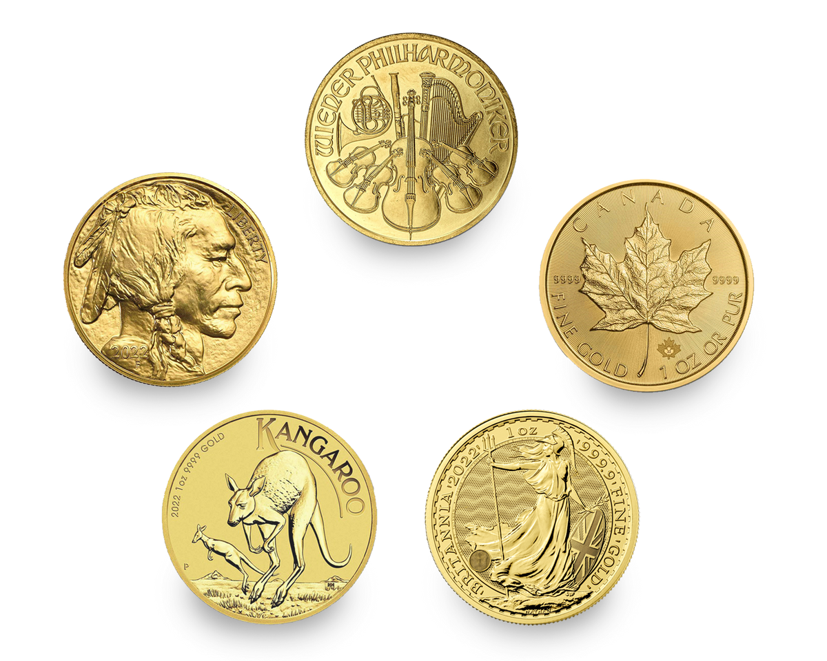 Assorted Gold Coins from all over the globe