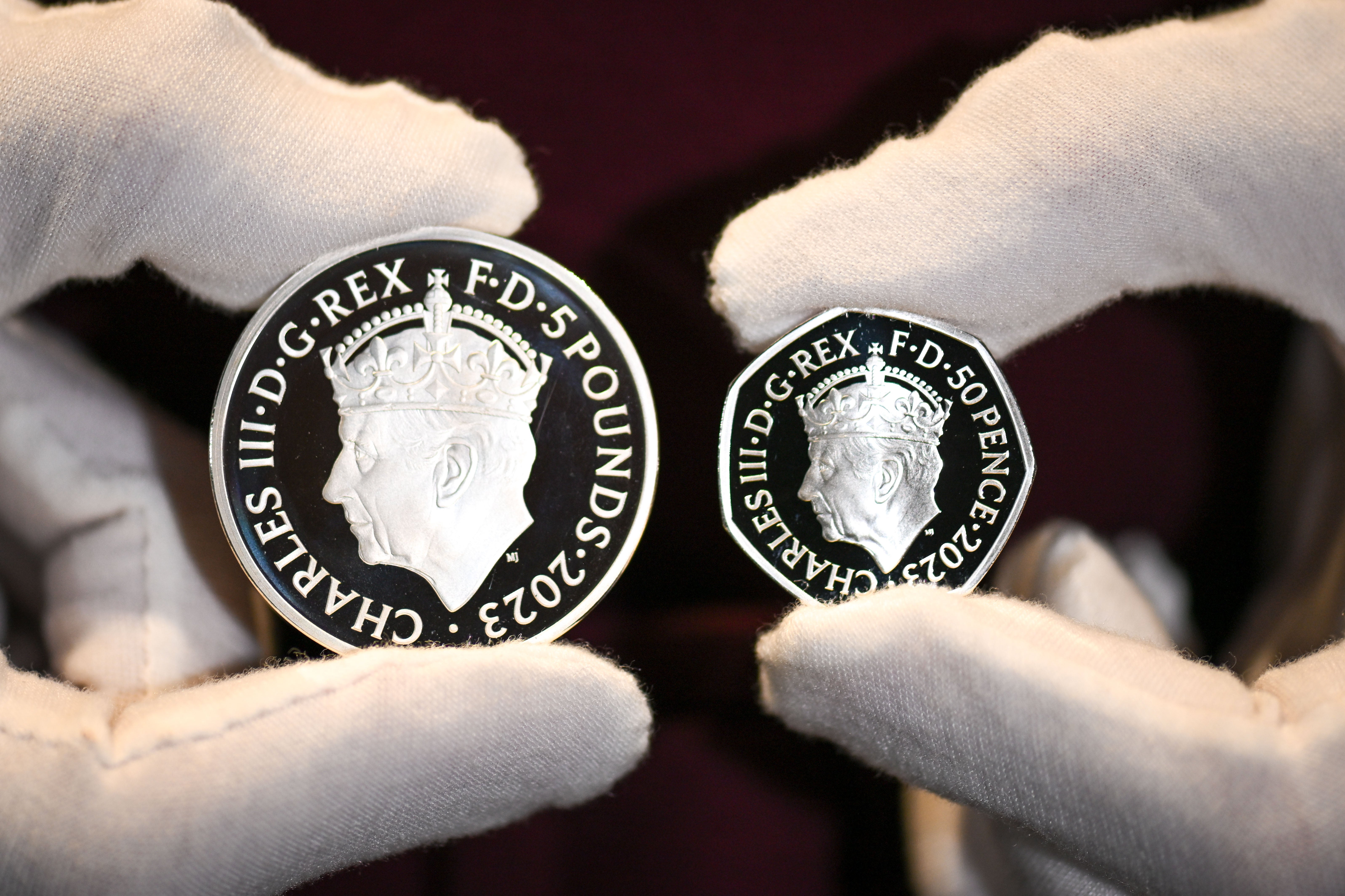 King Charles appearing on coins and money