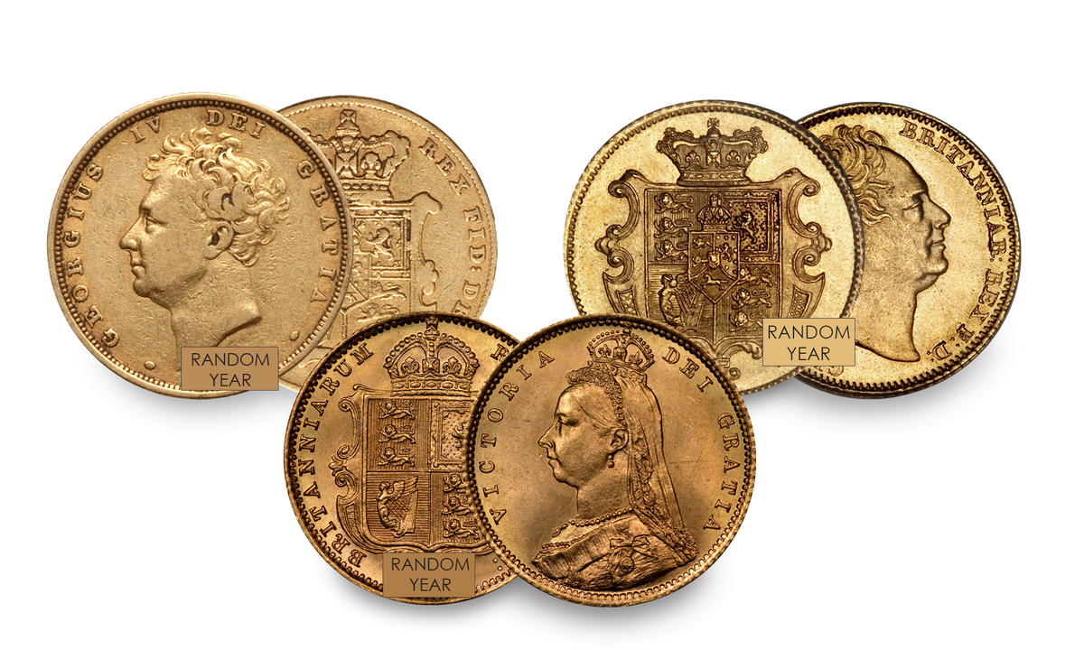 Assorted vintage gold coins