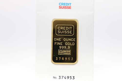 1 oz Gold Bar Credit Suisse