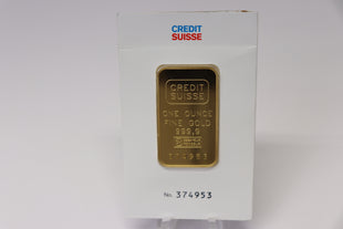 1 oz Gold Bar Credit Suisse Bank