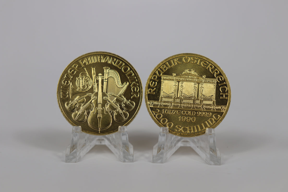 1 oz Gold Philharmonic Coins