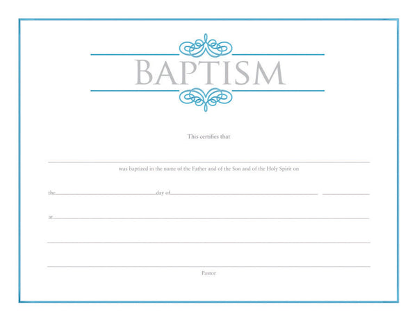 Baptism Certificates – Scripture Truth